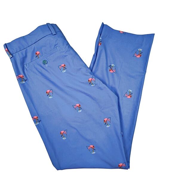 RLX Ralph Lauren Performance Tailored Water Repel Golf Pants Flamingo 33x32 - Picture 5 of 6